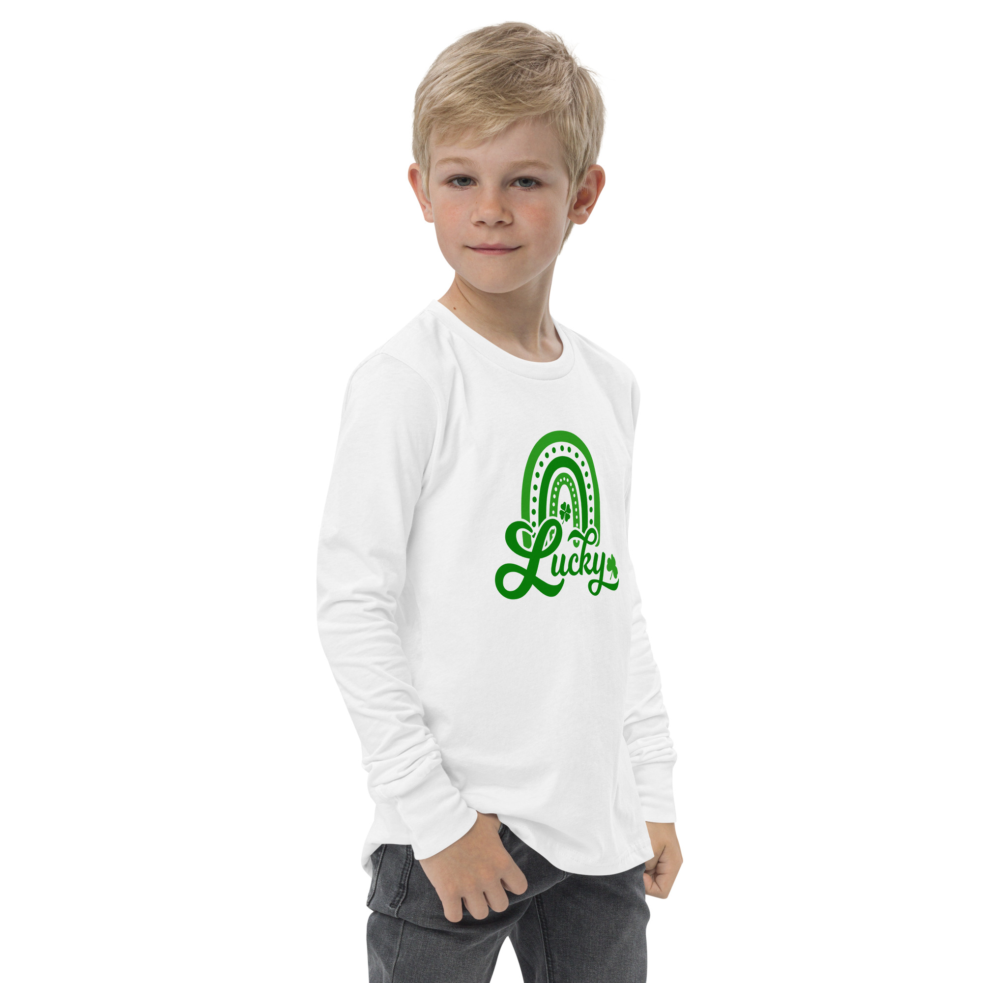 st. patrick's day youth long sleeve tee