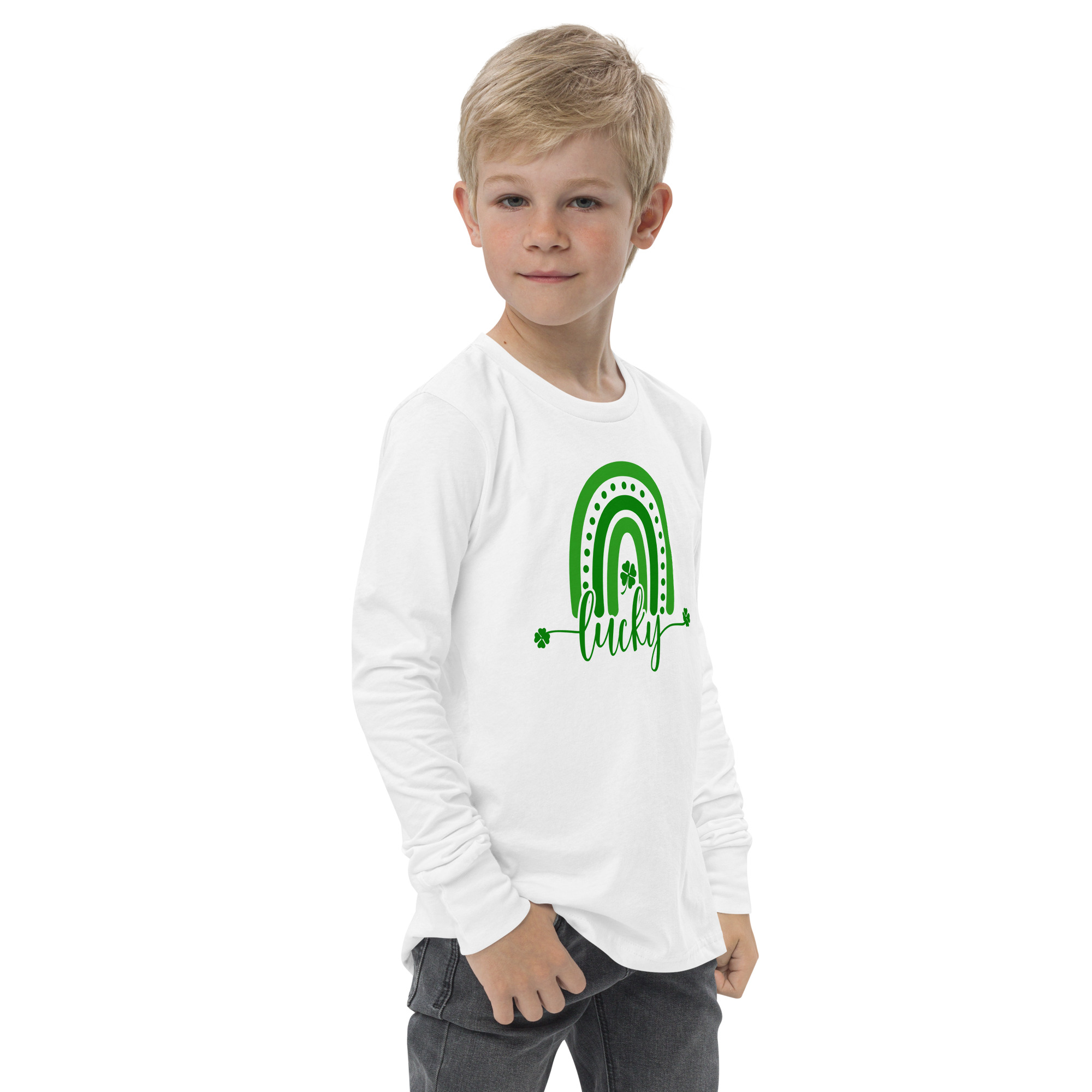 st. patrick's day youth long sleeve tee