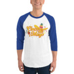 cinco de mayo, sombrero party 3/4 sleeve raglan shirt