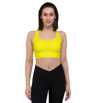 Yellow color Longline Sports Bra
