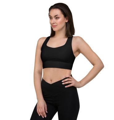 Black Longline Sports Bra