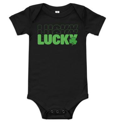 Lucky St. Patrick’s Day Baby short sleeve one piece