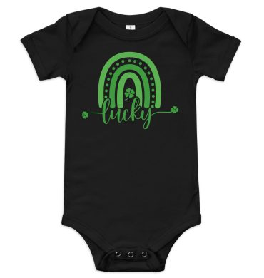 st. patrick's day baby short sleeve one piece