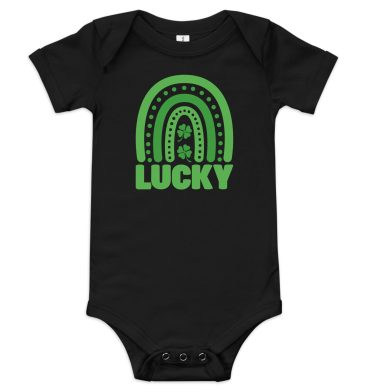 st. patrick's day baby short sleeve one piece