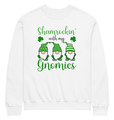 shamrockin’ with my gnomies, st. patrick's day crew neck sweatshirt