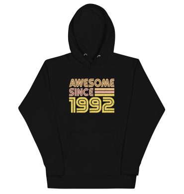 Awesome since 1992, Vintage 1992 Birth year Unisex Hoodie