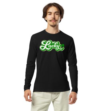 st. patrick's day long sleeve fitted crew