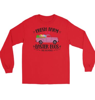 easter farm fresh truck men’s long sleeve shirt