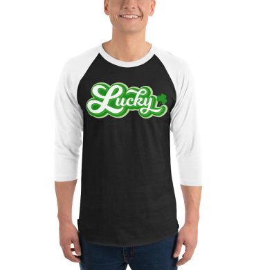 st. patrick's day 3/4 sleeve raglan shirt
