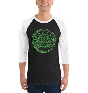 st. patrick's day 3/4 sleeve raglan shirt