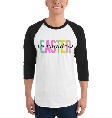 easter squad 3/4 sleeve raglan shirt