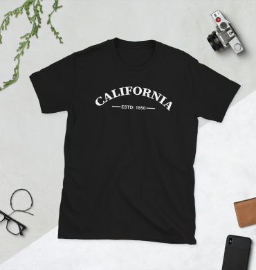 California text print Short-Sleeve Unisex T-Shirt