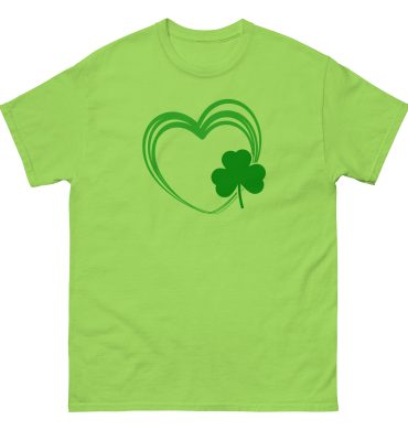 Lucky Boho rainbow, St. Patrick’s Day clover, Unisex tee