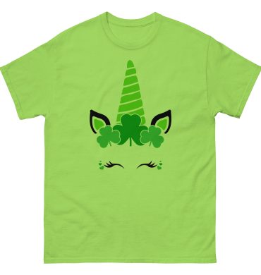 Unicorn clover face, St. Patrick’s Day Unisex classic tee