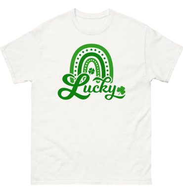Lucky, Boho rainbow, St Patricks Day Unisex classic tee