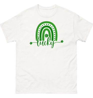 Boho rainbow Lucky t-shirt, St. Patrick’s Day clover, Unisex tee