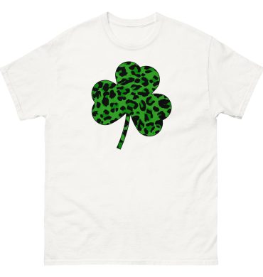 St. Patrick’s Day, Clover Leopard print, Unisex classic tee