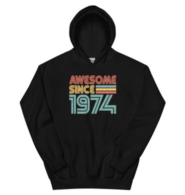 Awesome since 1974 Unisex Hoodie, Birth year long sleeve hoodie