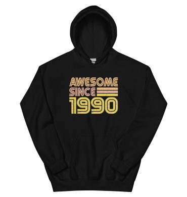 Awesome since 1990, Birth year, Vintage 1990 Unisex Hoodie