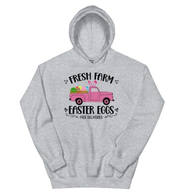 easter farm fresh truck unisex hoodie