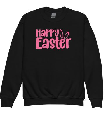 happy easter youth crewneck sweatshirt