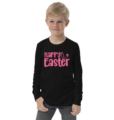 happy easter youth long sleeve tee